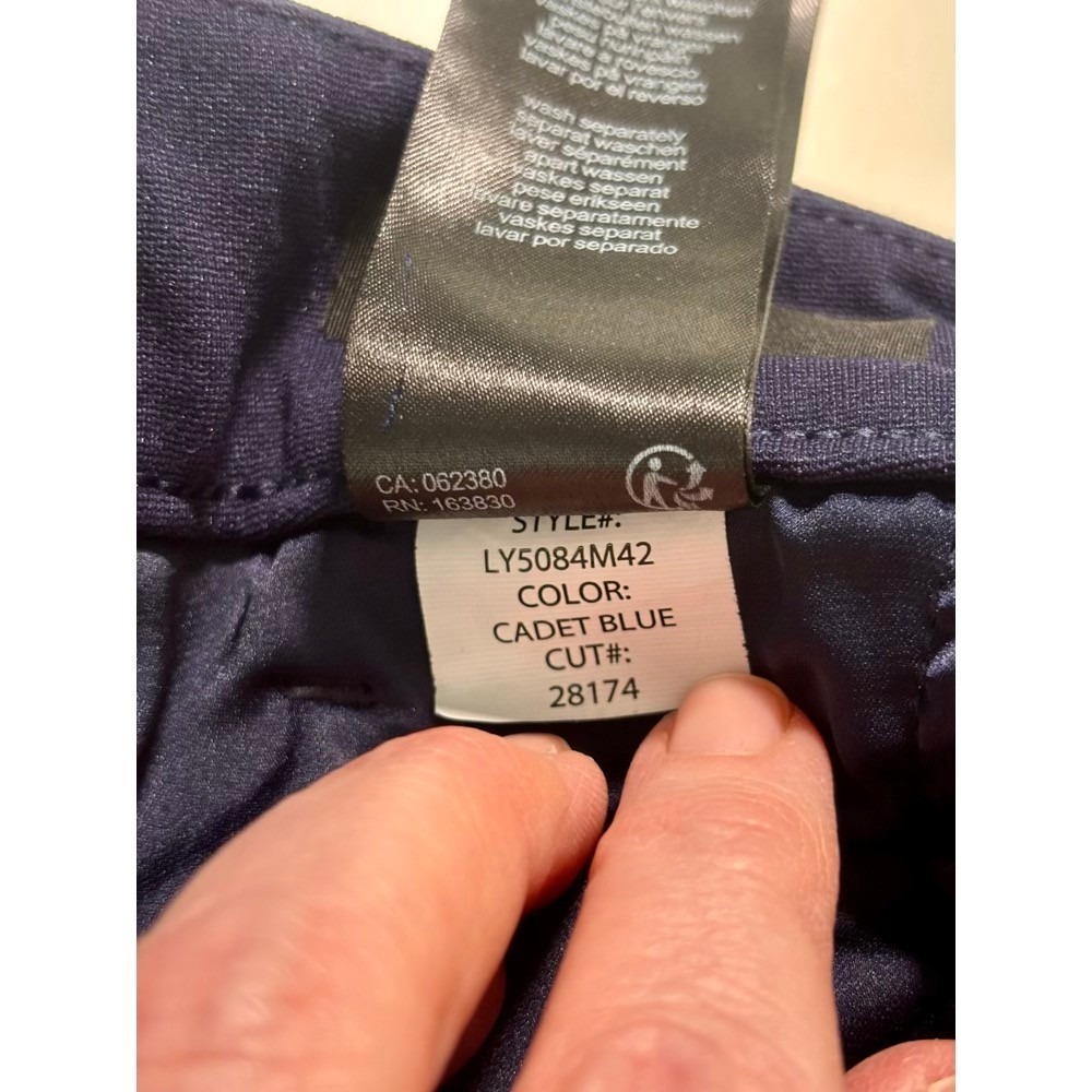 Liverpool Kelsey Trouser Cadet Blue Ponte Knit Pants 20W Workwear Office Classic - Picture 5 of 13